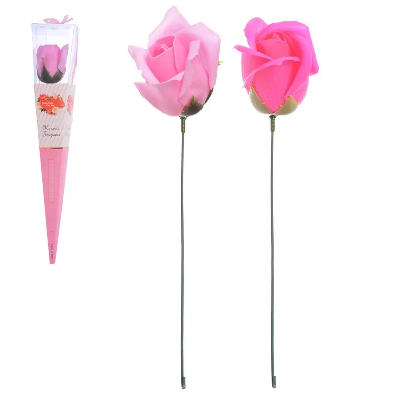 FLOR PERMANENTE BOTAO DE ROSA 29CM