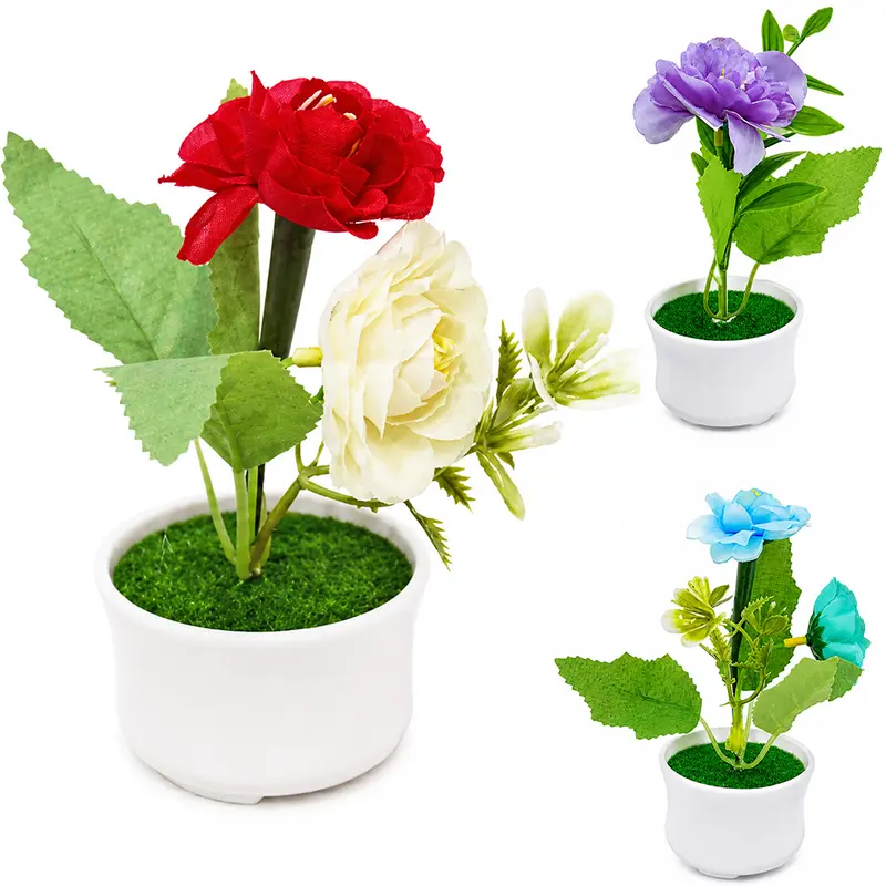 FLOR PERMANENTE COM VASO DE PLASTICO REDONDO NEX HOME 12X6,5CM DE Ø VCF
