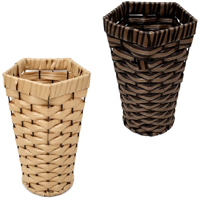 VASO DE PLASTICO / METAL TIPO VIME PENTAGONAL 25X15CM