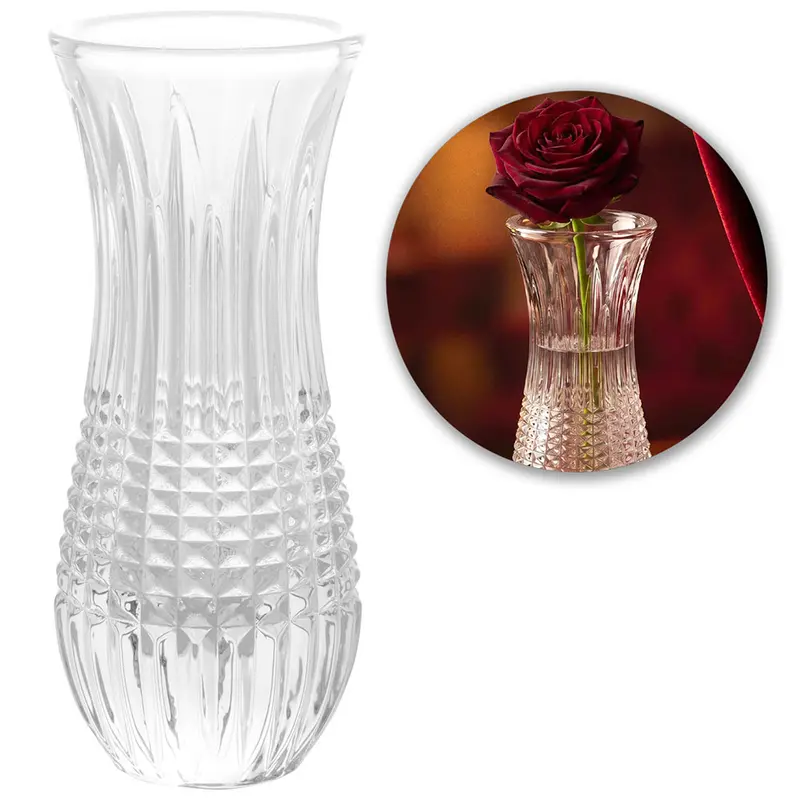 VASO DE VIDRO REDONDO QUEEN WOLFF 15X6CM DE Ø