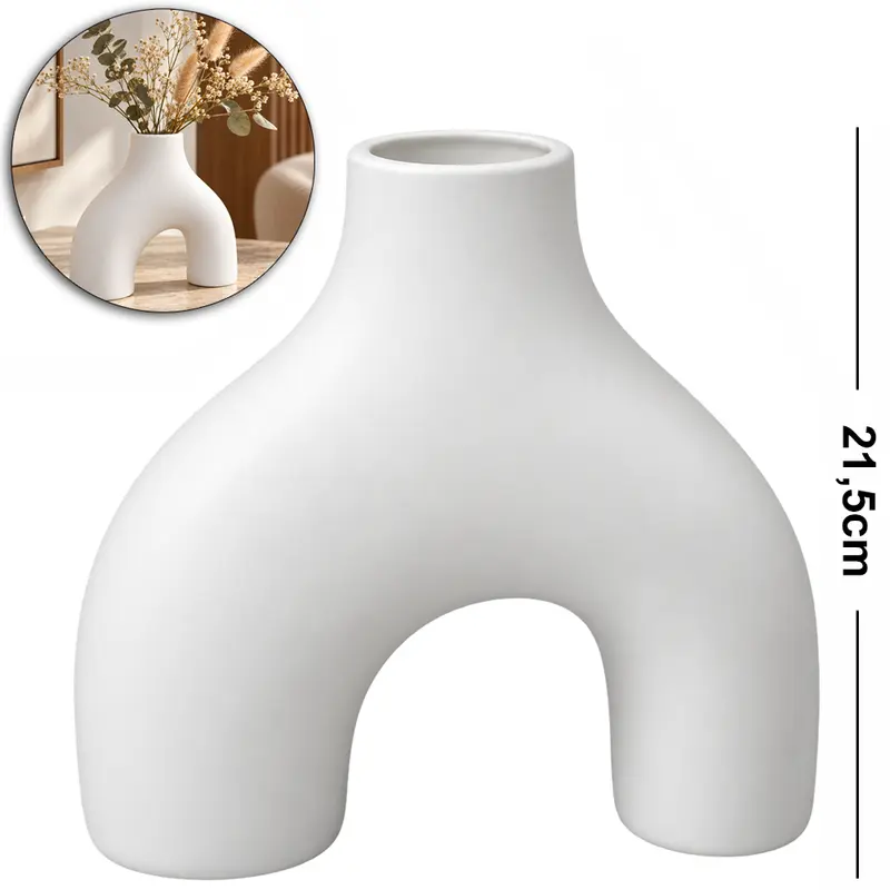 VASO DE PLASTICO M WHITE 21,5X20X8,5CM