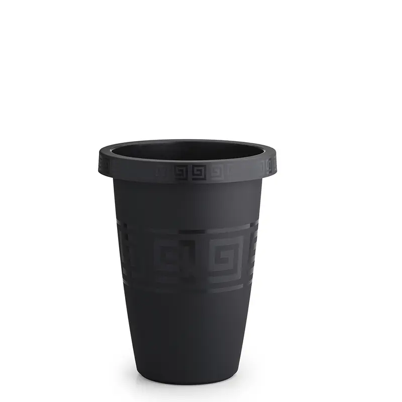 VASO TACHO GREGO REDONDO PRETO 14,5L 38,5X29,5CM DE Ø DE PLASTICO
