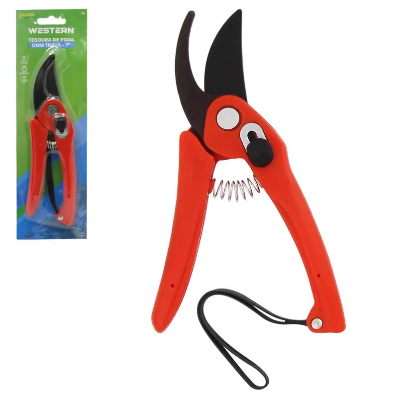 TESOURA DE PODA COM TRAVA DE SEGURANCA 7'' 18,5CM