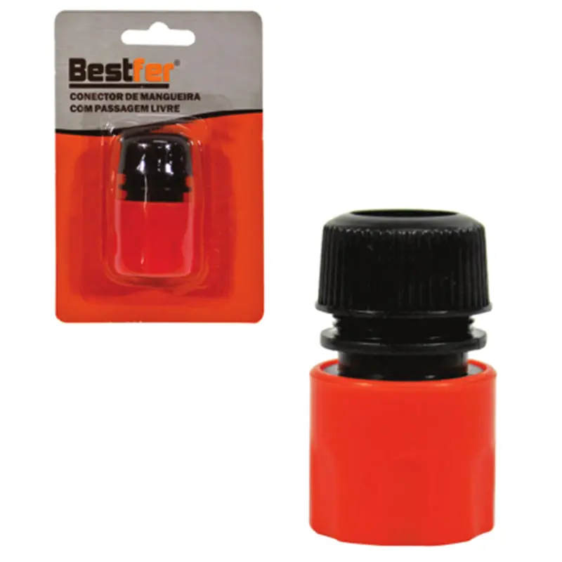 BICO CONECTOR PARA MANGUEIRA ENGATE RAPIDO COM PASSAGEM LIVRE ½''