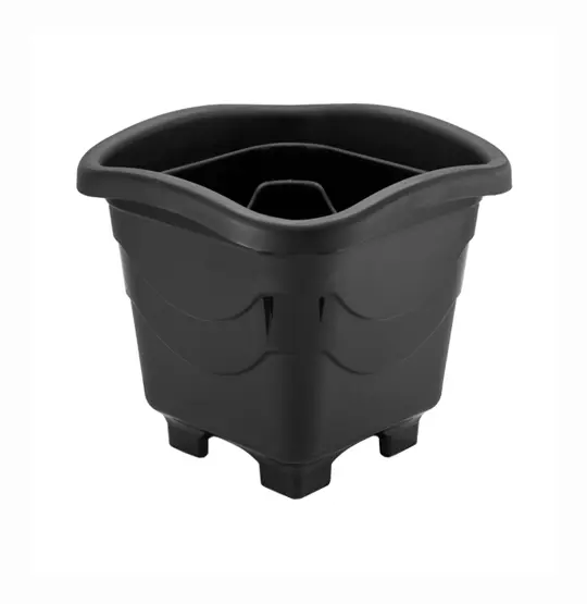VASO QUADRADO ´PRETO PEQUENO 2L 18,5X17CM DE PLASTICO
