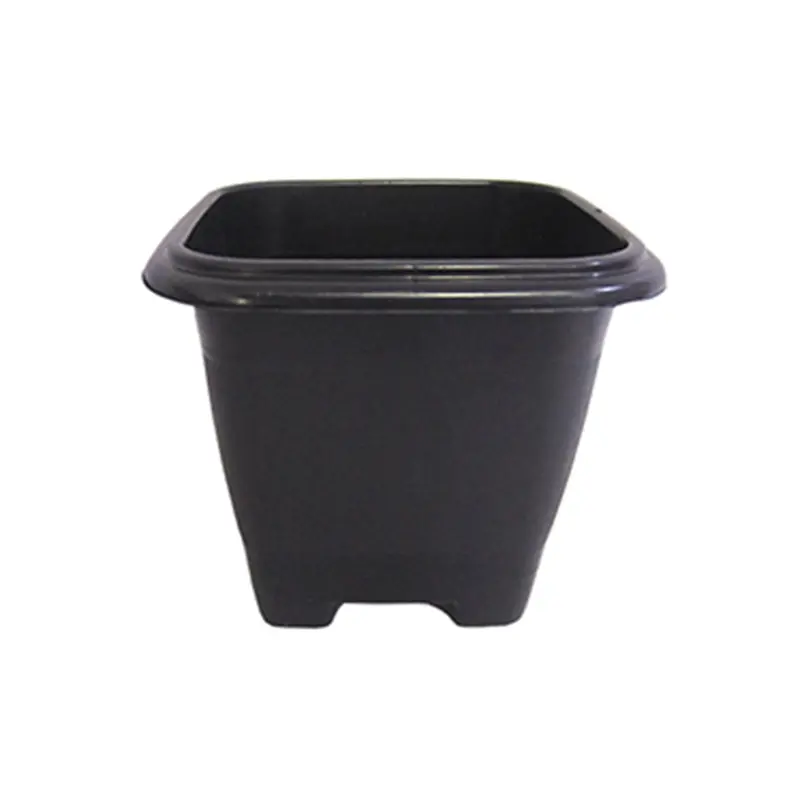 VASO QUADRADO PRETO 800ML 11,5X11CM DE PLASTICO