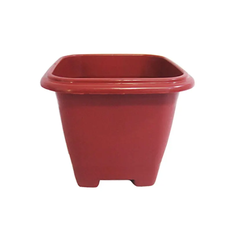 VASO QUADRADO TELHA CERAMICO 800ML 11,5X11CM DE PLASTICO