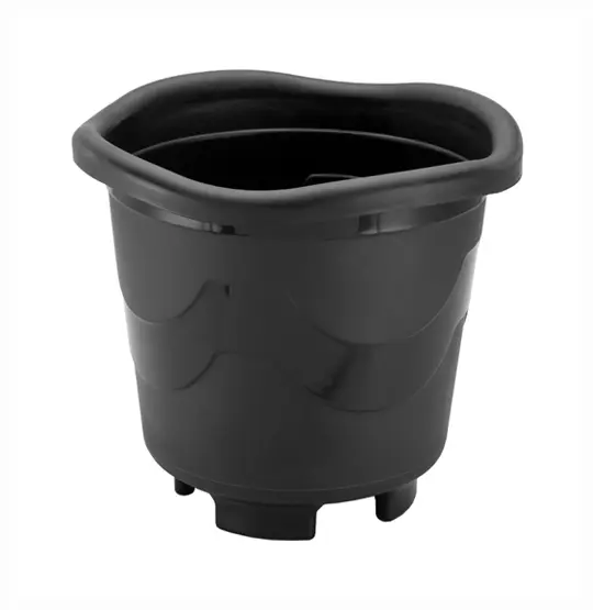 VASO REDONDO PRETO GRANDE 8L 28X31CM DE Ø DE PLASTICO