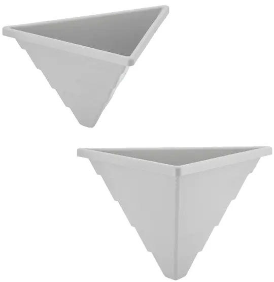 VASO PIRAMIDE DE PAREDE MARMORE 350ML 19X11,5X12CM DE PLASTICO