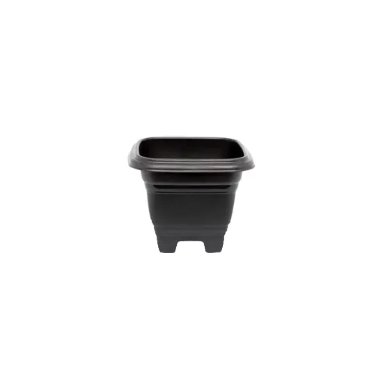 VASO QUADRADO PRETO NUMERO 17 18X14CM DE PLASTICO