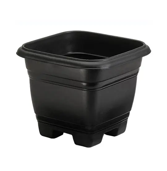 VASO QUADRADO PRETO NUMERO 28 28X23CM DE PLASTICO