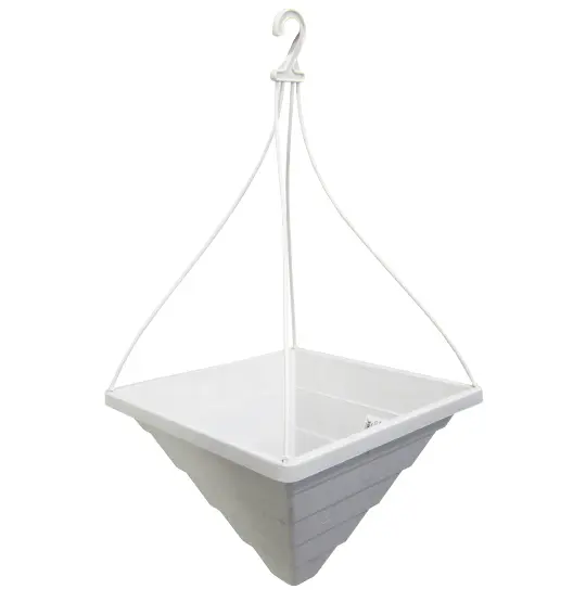 VASO PIRAMIDE DE PENDURAR MARMORE 3,4L 23,5X18,5CM DE PLASTICO