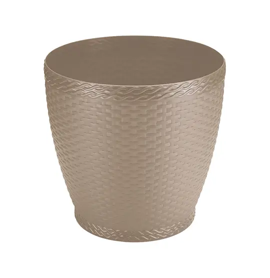 VASO REDONDO RATTAN PALHA MINI MINI 700ML 11X11CM DE Ø DE PLASTICO
