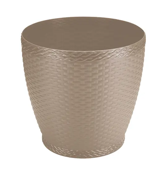 VASO REDONDO RATTAN PALHA MINI 1,7L 14X15CM DE Ø DE PLASTICO