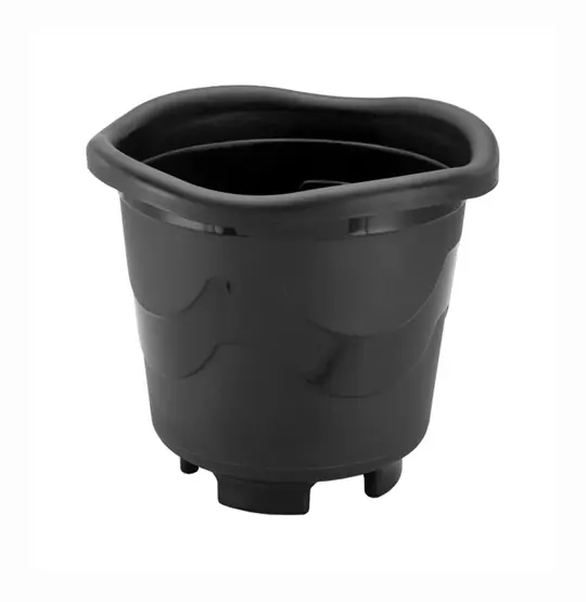 VASO REDONDO PRETO PEQUENO 2L 17X18,5CM DE Ø DE PLASTICO