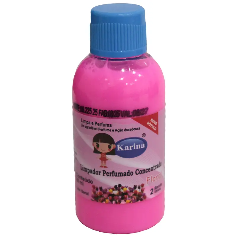LIMPADOR PERFUMADO CONCENTRADO FLORAL KARINA 60ML RENDE 2L