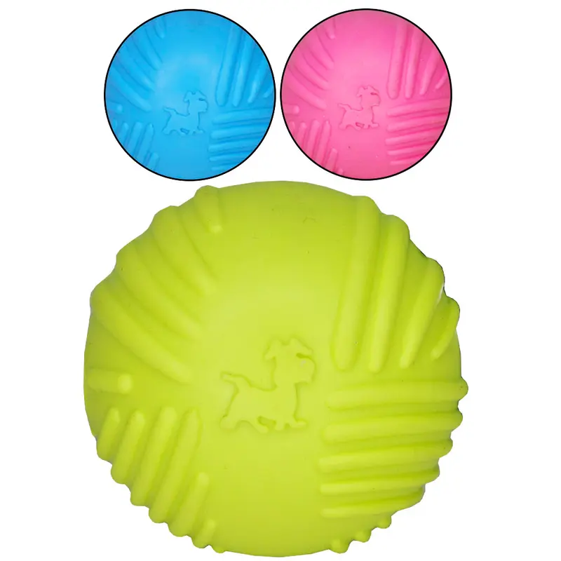 BRINQUEDO PARA CACHORRO BOLA MARCAS DE BORRACHA COM SOM COLORS 6CM DE Ø