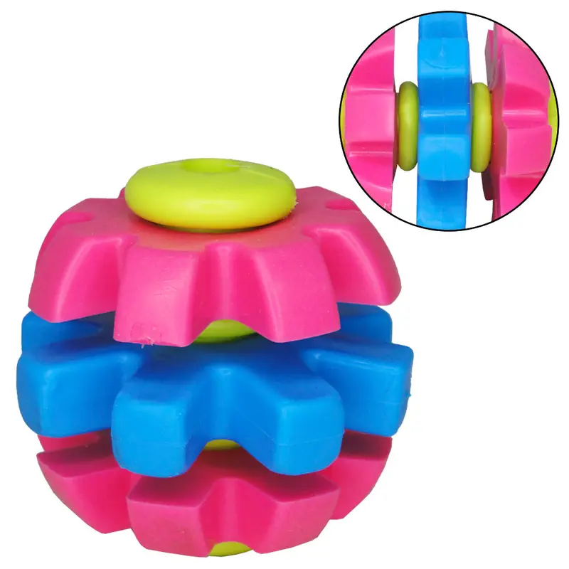 BRINQUEDO PARA CACHORRO FLAT BALL DE BORRACHA COLORS 6,5X6,5CM DE Ø