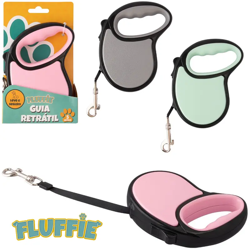 GUIA RETRATIL PARA CACHORRO FLUFFIE 5M