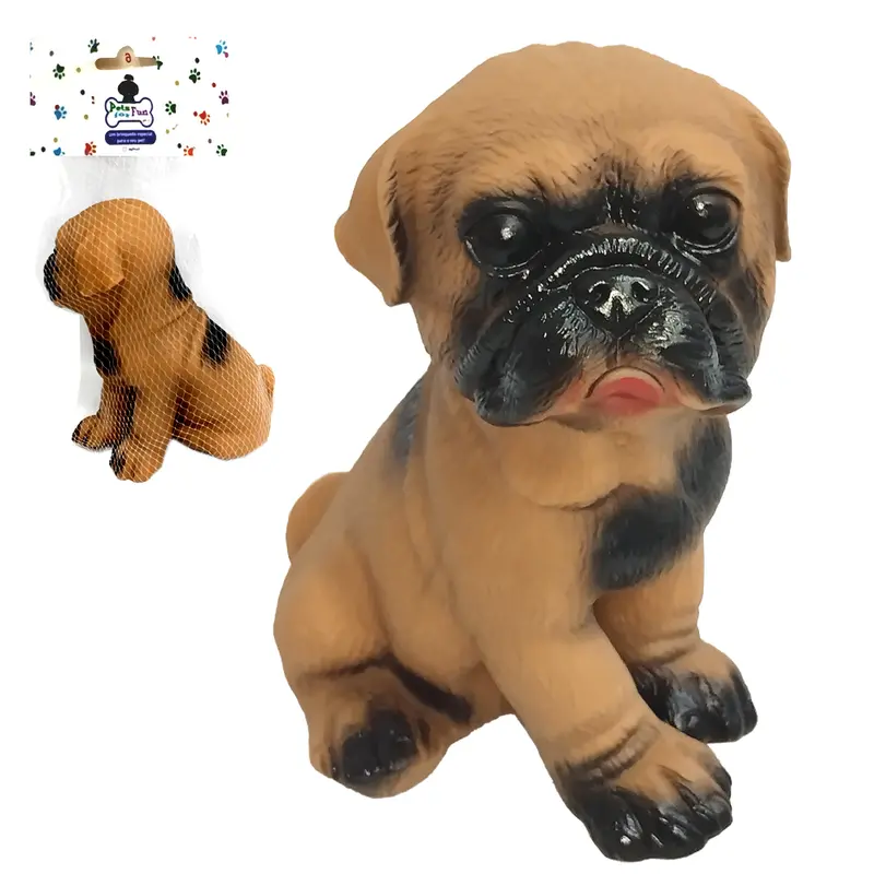 BRINQUEDO PARA CACHORRO MODELO CACHORRO DE PVC C/SOM 16X14X10CM
