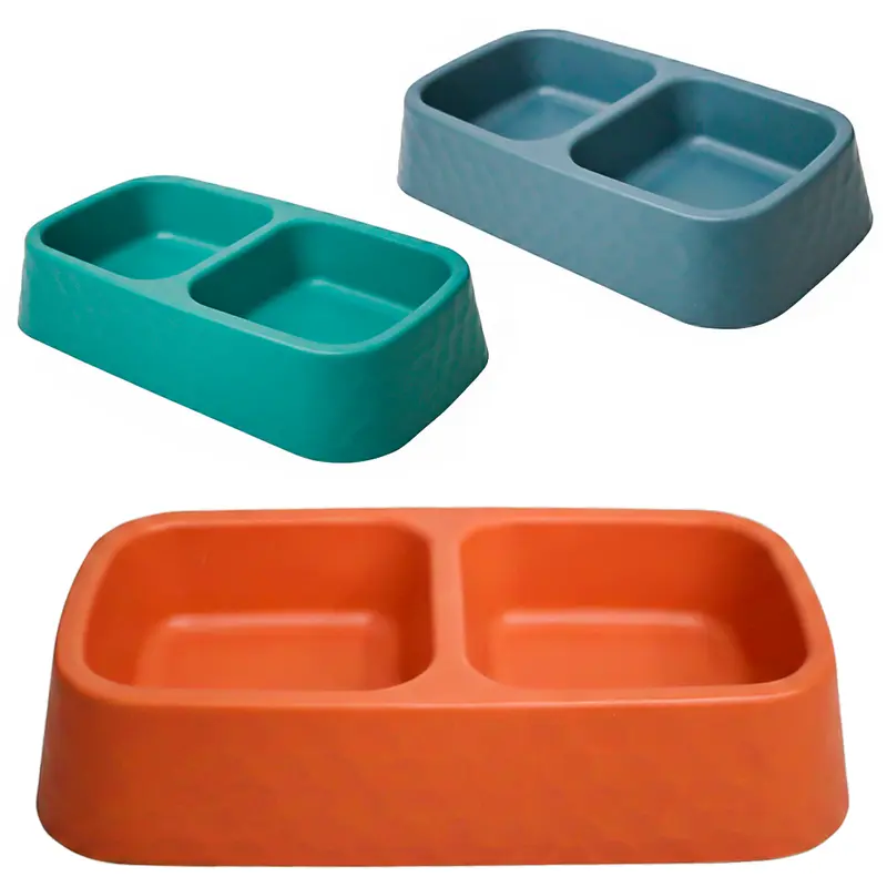 COMEDOURO / BEBEDOURO DE PLASTICO DUPLO 600ML 26X14,5X5CM