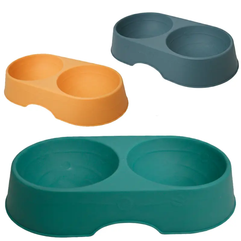 COMEDOURO / BEBEDOURO DE PLASTICO DUPLO 500ML 27,5X15X5CM