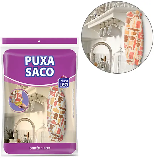 PUXA SACO DE PLASTICO PE / TNT COLORS 43X32CM