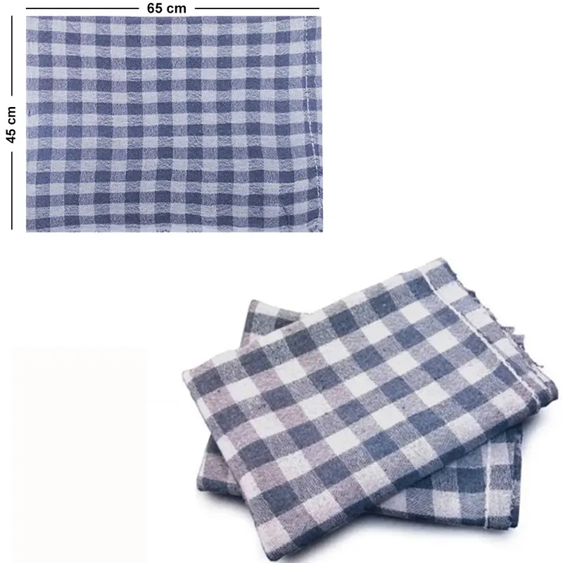 PANO SACO DE LIMPEZA DE ALGODAO PARA LIMPEZA XADREZ MULTIUSO ESPECIAL 65X45CM