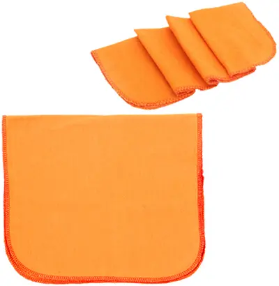 FLANELA LARANJA COM 12 PECAS 28X48CM
