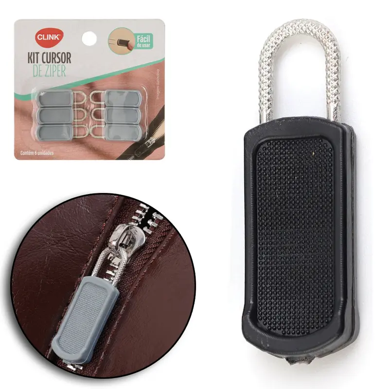 KIT CURSOR DE ZIPER COM 6 PECAS 3,5X1,2CM