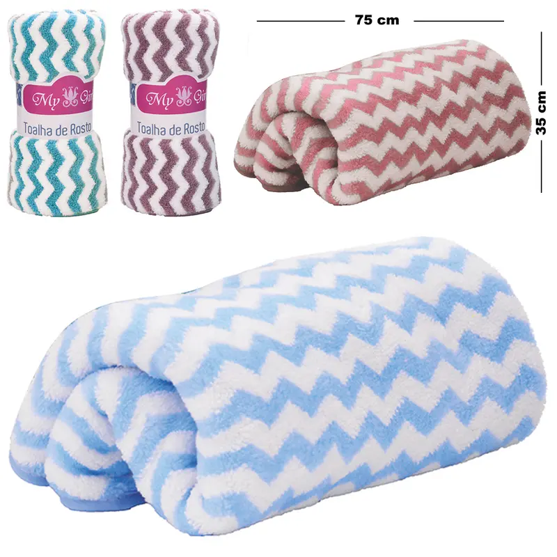 TOALHA DE POLIESTER RETANGULAR ( ROSTO ) MULTIUSO 75X35CM
