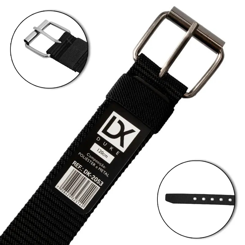 CINTO MASCULINO DE POLIESTER DUKE BITOLA 3,5CM