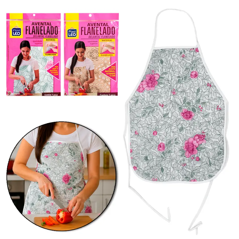 AVENTAL FLANELADO PARA COZINHA 61X45CM