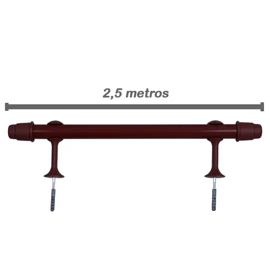 KIT VARAO 2,5M IMBUIA Nº 01 FINO 19MM