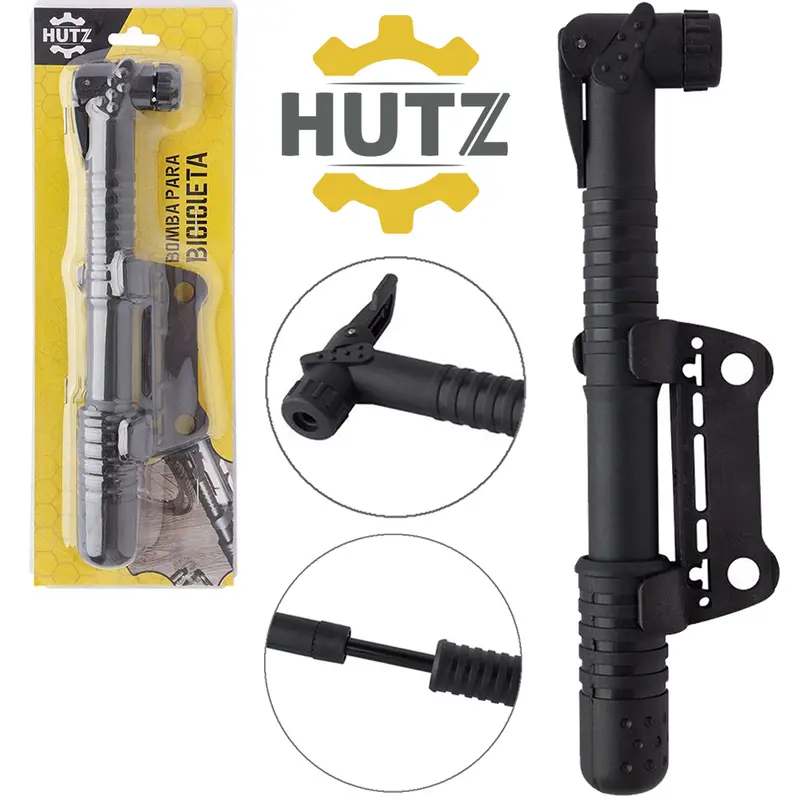 BOMBA DE AR MANUAL BIKE HUTZ 23,5CM