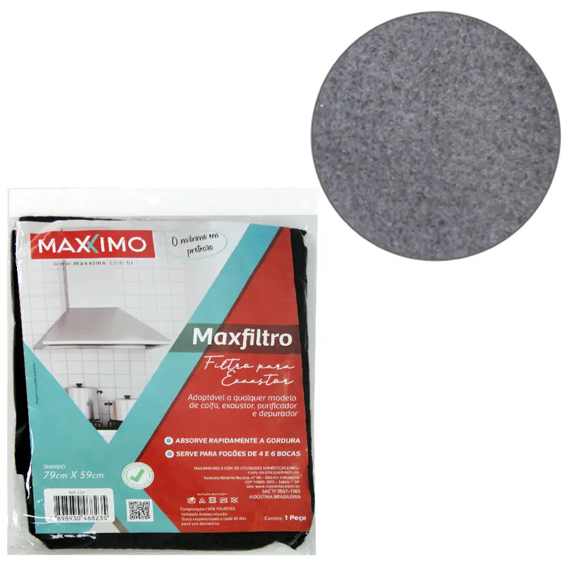 FILTRO DE POLIPROPILENO PARA COIFA / EXAUSTOR MAXFILTRO 79X59CM