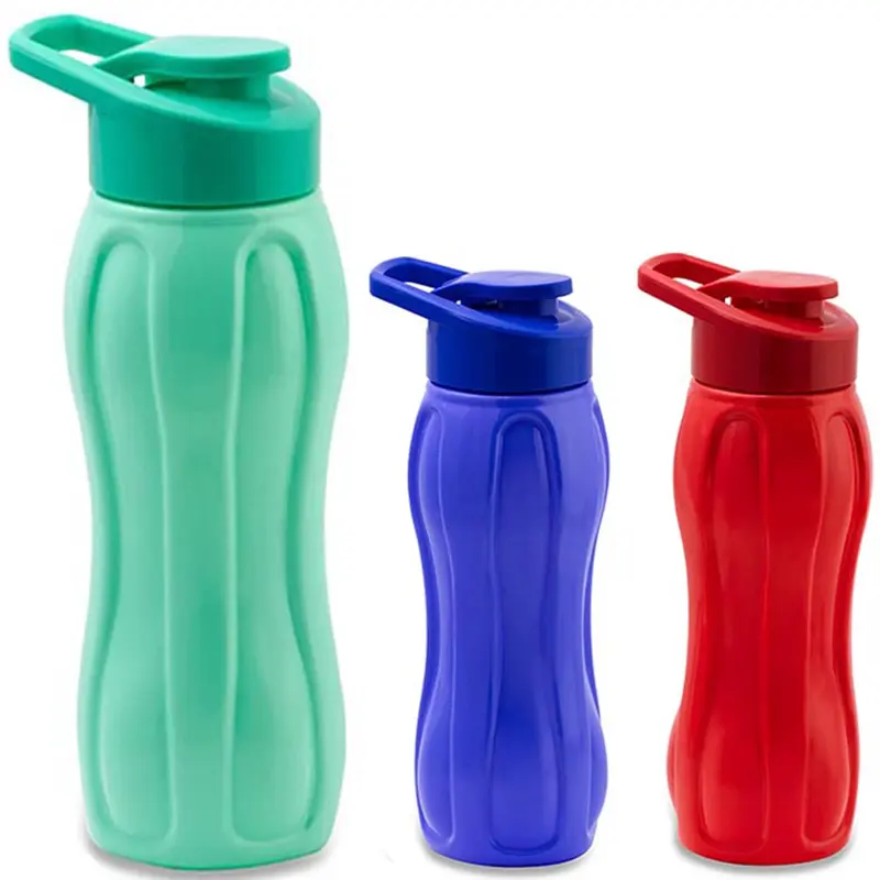 GARRAFA SQUEEZE DE PLASTICO PET BELIEVE COM TAMPA E ALCA COLORS 750ML STTW