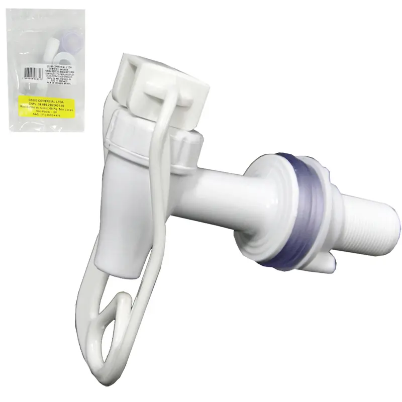 TORNEIRA DE PLASTICO PARA FILTRO / BEBEDOURO HASTE LONGA BRANCA