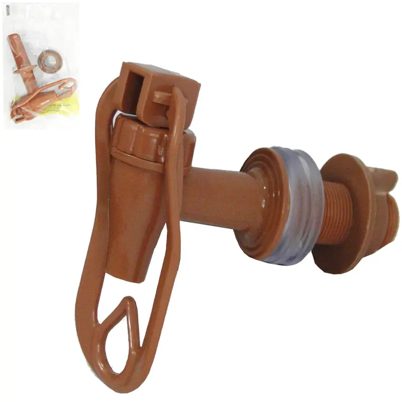 TORNEIRA DE PLASTICO PARA FILTRO / BEBEDOURO HASTE LONGA MARROM