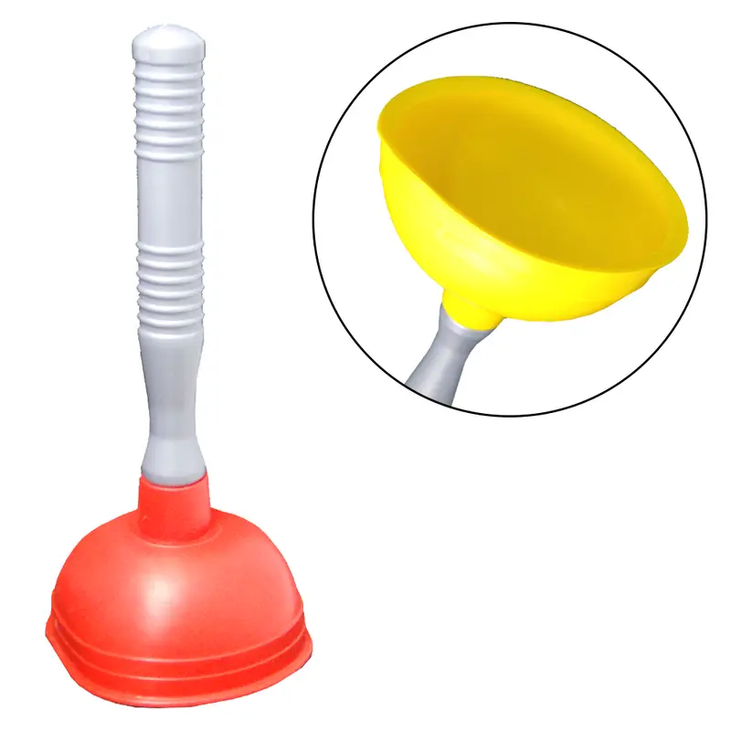 DESENTUPIDOR DE PIA DE BORRACHA CABO PLASTICO 25,5X11,8CMØ