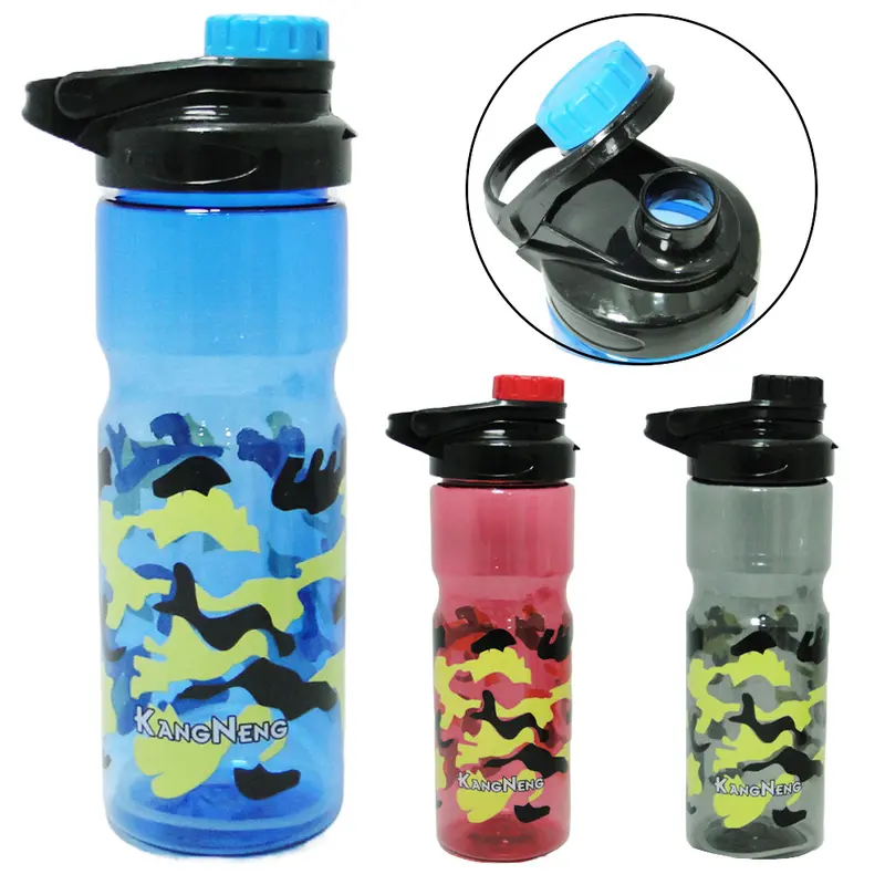 GARRAFA SQUEEZE DE PLASTICO PET CAMUFLADA COM TAMPA + ALCA 1000L
