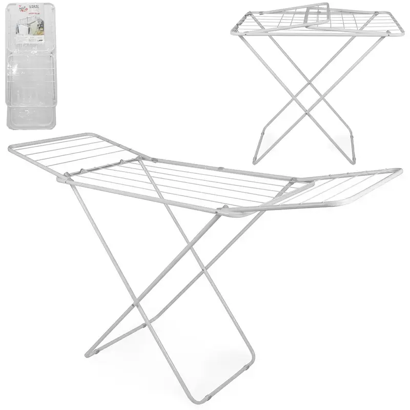 VARAL DE PISO DOBRAVEL DE METAL COM ABAS MAX CLEAN 180X108X50CM