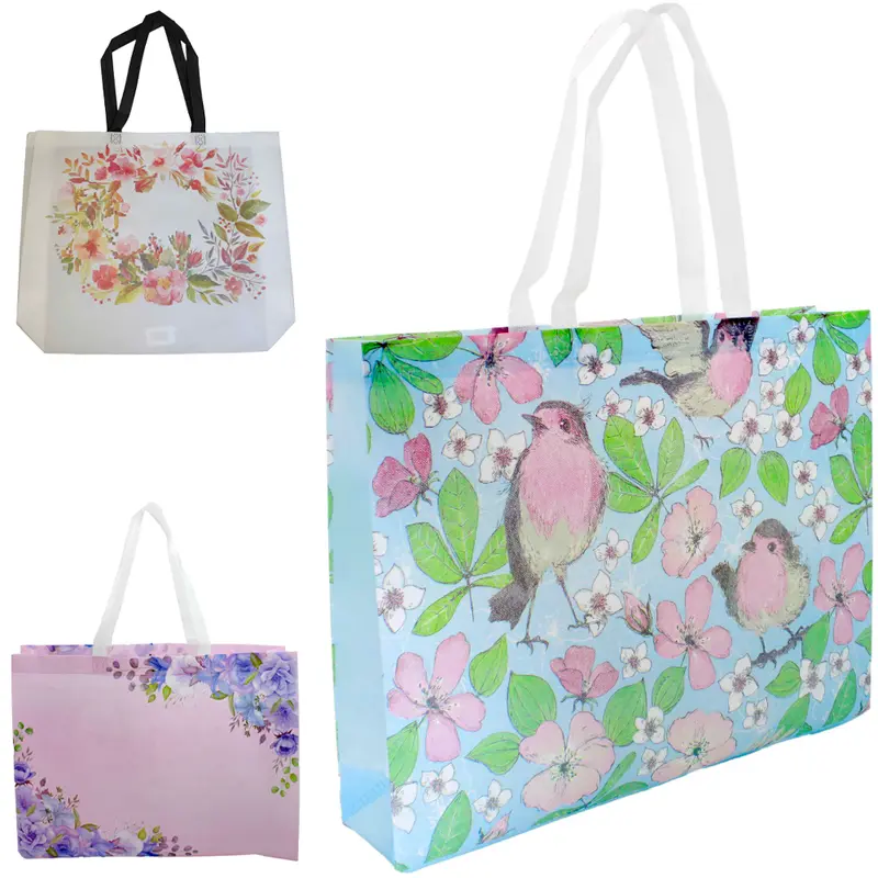 SACOLA DE TNT REUTILIZAVEL COM ALCA 46X37X10CM