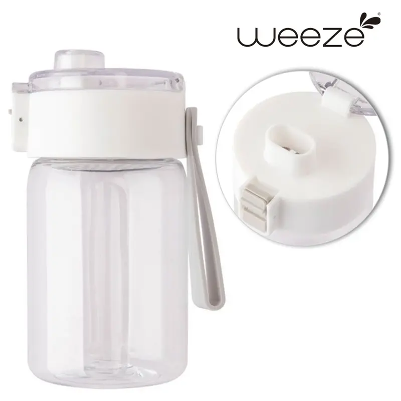 GARRAFA SQUEEZE DE PLASTICO AS COM TAMPA + ALCA DE SILICONE WEEZE 350ML