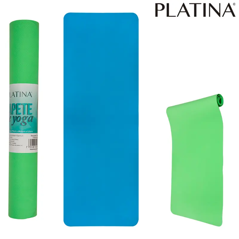 TAPETE TATAME DE EVA PARA EXERCICIOS PILATES / YOGA PLATINA 173X60,5CM 3MM