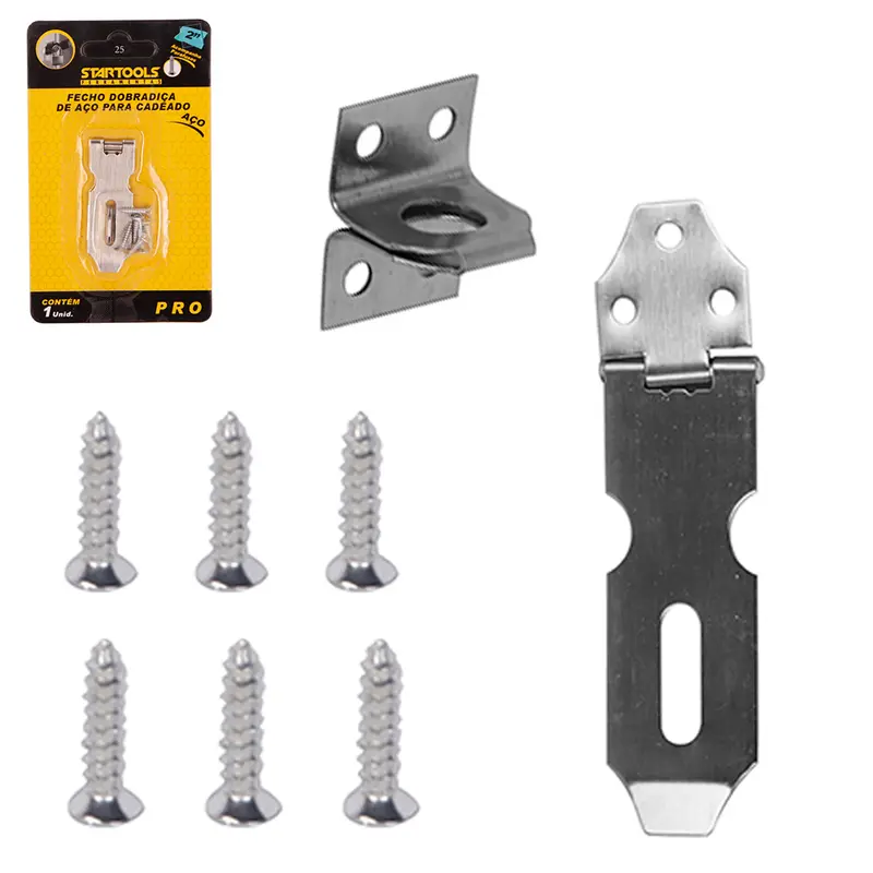 FECHO DOBRADICA DE ACO PARA CADEADO PRO 2'' 7,5X2,2CM
