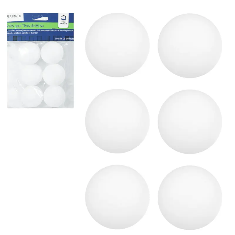 BOLINHA DE PING PONG / TENIS DE MESA COM 6 PECAS