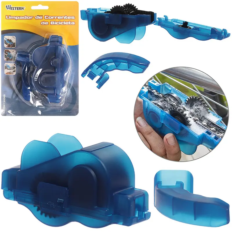 LIMPADOR DE CORRENTE DE BICICLETA DE PLASTICO 13,3X11,6X7CM NA CARTELA