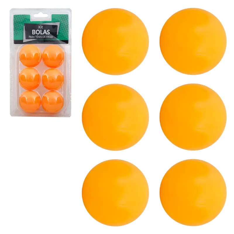 BOLINHA DE PING PONG / TENIS DE MESA COM 6 PECAS