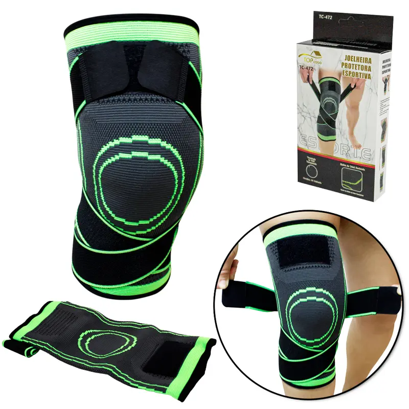 JOELHEIRA COMPRESSAO DE NEOPRENE COM VELCRO AJUSTAVEL TOP CASA